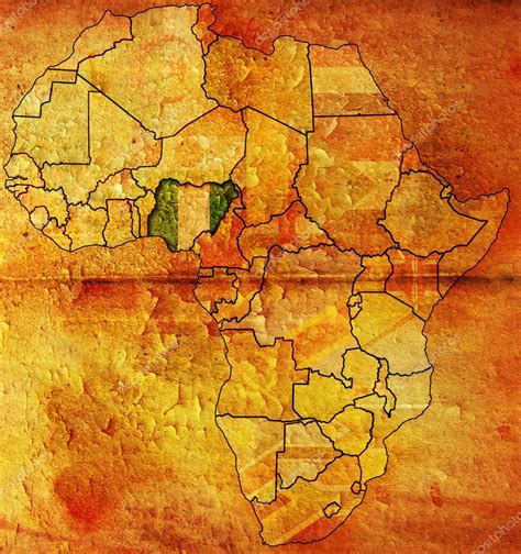 Nigeria on africa map — Stock Photo © michal812 #1797934