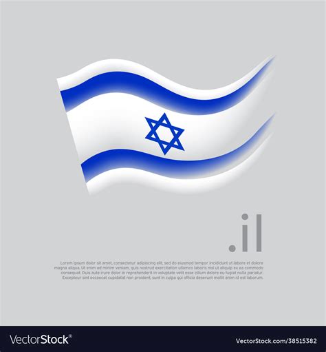 Israel flag stripes colors israeli Royalty Free Vector Image