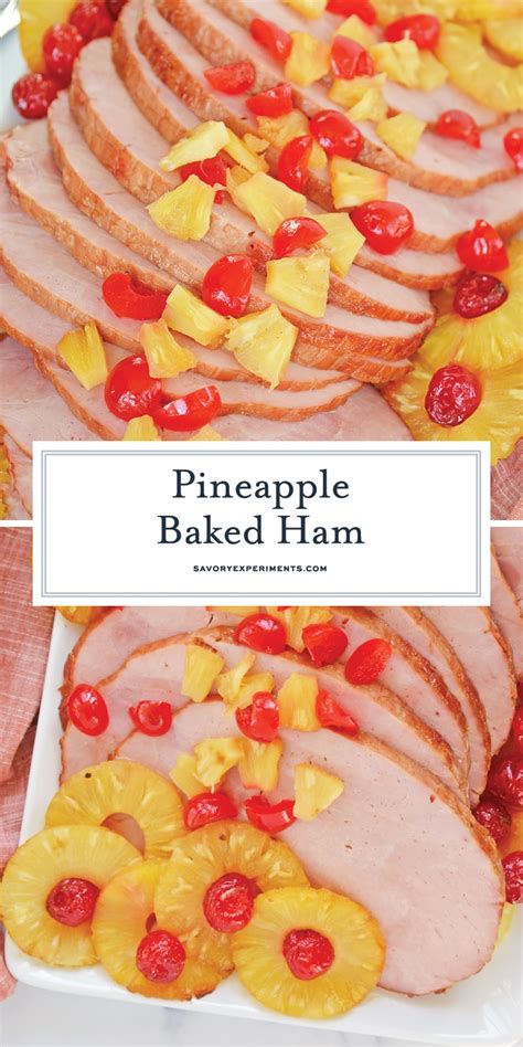 Brown Sugar Pineapple Ham- Glazed Baked Ham w/ Cherries & Pineapple