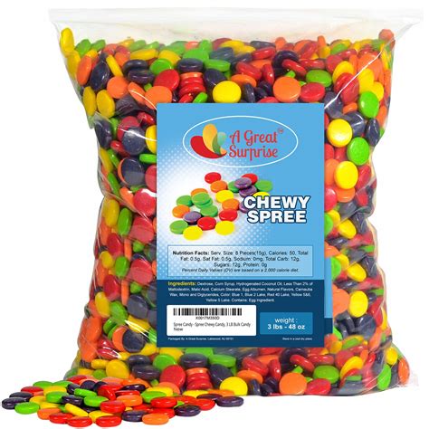 Spree Candy - Spree Chewy Candy, 3 LB Bulk Candy- Buy Online in United ...