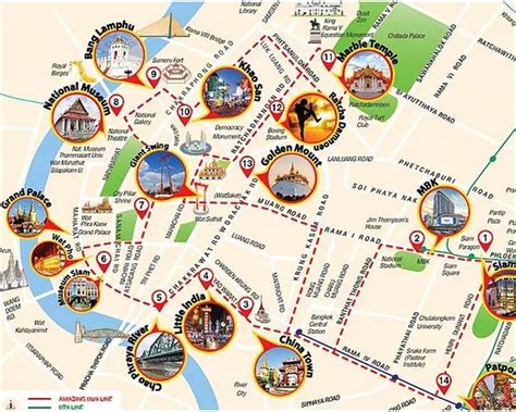 Bangkok Tourist Attractions Map Bangkok Map With Tour - vrogue.co