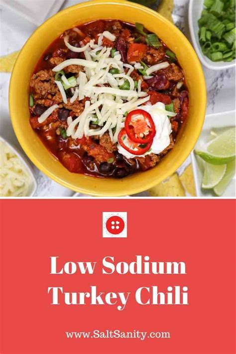 Easy Low Sodium Chili with Ground Turkey – Salt Sanity