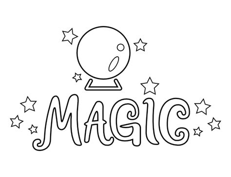 Printable Magic Coloring Page