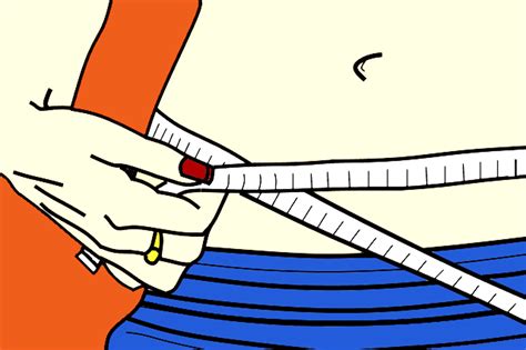 Vector Illustration of Woman Measuring Waistline Using Tape Measure - High Quality Free Stock Images