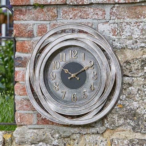 SUN & MOON WALL THERMOMETER & CLOCK 12IN - Outdoor Clocks - Busy Bee ...