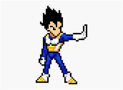 Vegeta Png - Vegeta - Pixel Art Minecraft Dragon Ball Z, Transparent Png - kindpng