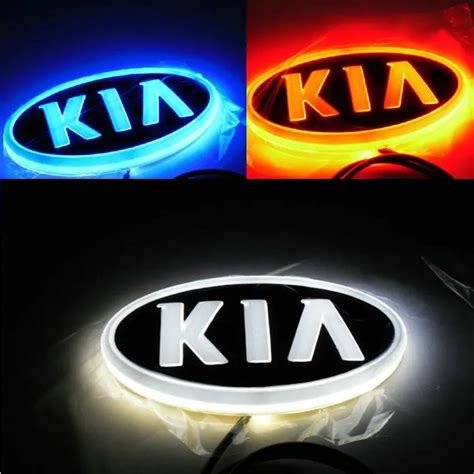 Free shipping car logo light for KIA 2 3 car badge light auto led light 3D/4D car emblem led ...