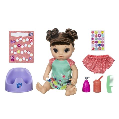 Baby Alive Potty Dance Talking Baby Doll, Brown Curly Hair - Walmart.com - Walmart.com