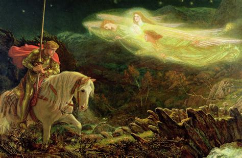 Quest for the Holy Grail Painting by Arthur Hughes - Pixels