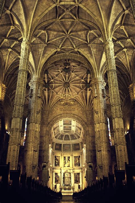 Inside Jerónimos Monastery. Lisbon, Portugal