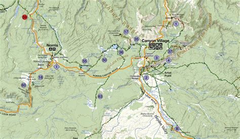 Day Hikes of Yellowstone National Park Map Guide