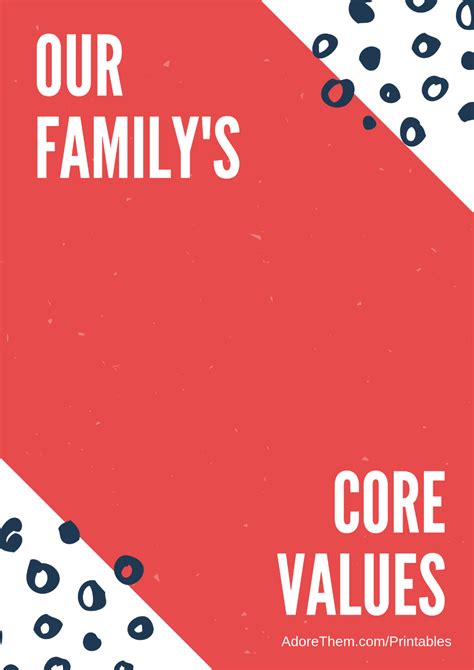 Our Family's Core Values (Free Printables | Core values, Parenting ...