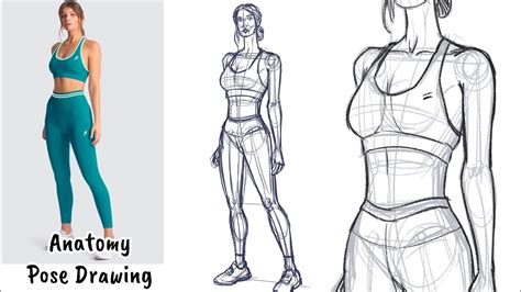 female Standing Pose Drawing - YouTube