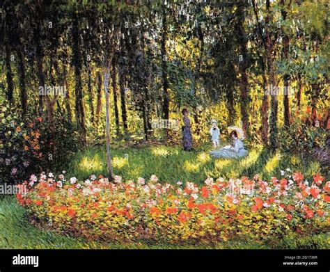 Claude Monet - Artist Family Garden Summer Day 1875 Stock Photo - Alamy