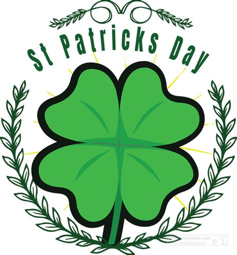 St Patricks Day clipart-st patricks day shamrock logo vector clipart