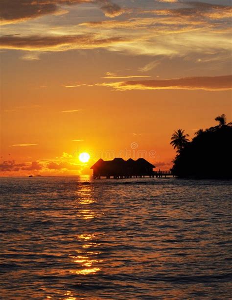 Sunset on Maldives stock photo. Image of ocean, holidays - 29985156