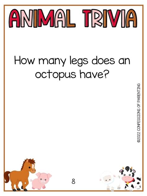 100 Animal Trivia Question for Kids