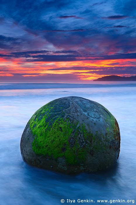 Sunrise at Moeraki Boulders Print, Photos | Fine Art Landscape Photography | Ilya Genkin