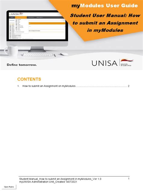 How to Submit Assignments on MyUnisa 2022 | PDF | Computer File ...