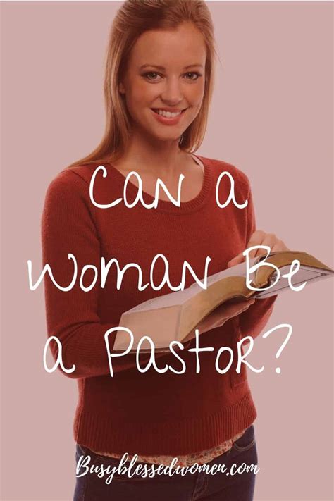 Can a Woman Be a Pastor?