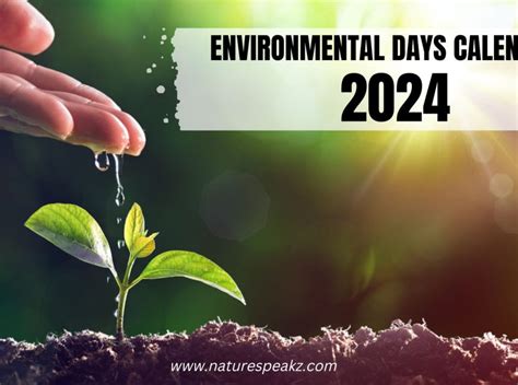 Environmental Days Calendar 2024 - Details Nature Speakz