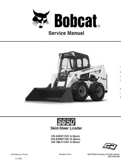 Bobcat S650 Skid-Steer Loader Service Manual