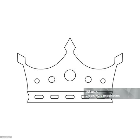 Coloring Page With Crown For Kids Stock Illustration - Download Image ...