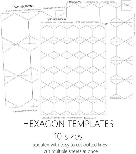 Hexagon Templates For Quilting - Printable And Enjoyable Learning