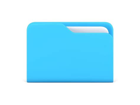 Digital documents folder blue 3d icon simple logotype electronic data information 45693893 ...