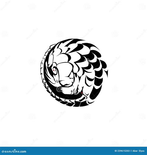 Pangolin Logo Design Vector. Pangolin Silhouette. Vector Illustration ...