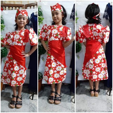 KIDS FILIPINIANA DRESS Floral Patadyong Philippine National | ubicaciondepersonas.cdmx.gob.mx