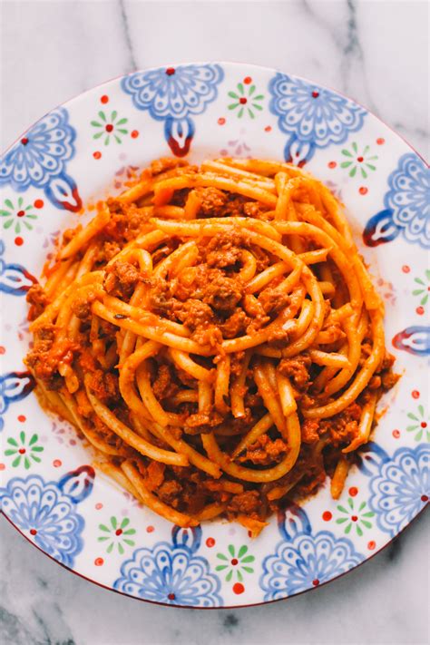 pasta bolognese (lightened-up italian comfort food) via playswellwithbutter