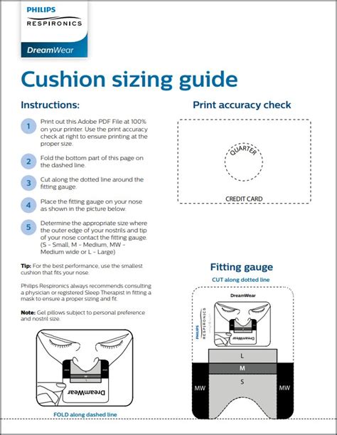 Dreamwear Full Face Sizing Gauge Frame