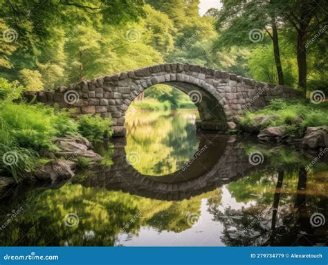 Arch Roman Bridge Across the River.Monument of Ancient Roman Architecture. Stock Image - Image ...