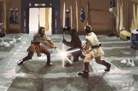 Qui-gon and Obi Wan vs Darth Maul by Kritzlof on DeviantArt