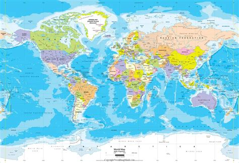 🗺️ Póster del mapa del mundo imprimible para niños [PDF]