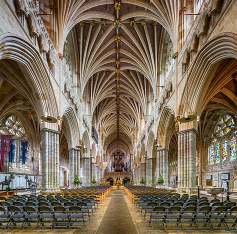 A Beautiful Culture on Twitter: "Exeter Cathedral, the nave. Exeter ...