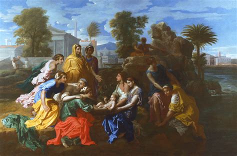 Nicolas Poussin, «The Finding of Moses» Giclee Painting, Giclee Print, Poussin Nicolas, Dulwich ...