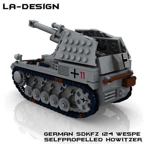 Lego Bausatz Set MOC WWII Wehrmacht Panzer SdKfz 124 Wespe III Aus LEGO ...