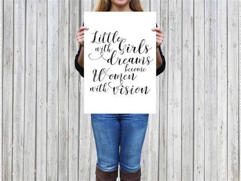 Girl Quotes Little Girls With Dreams Inspirational Quote | Etsy