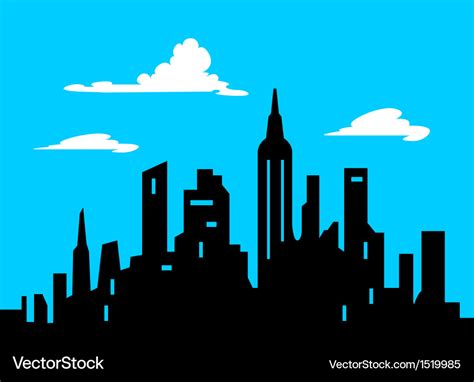 Cartoon City Skyline