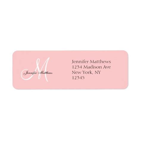 Monogram Wedding Invitation Return Address Labels | Zazzle