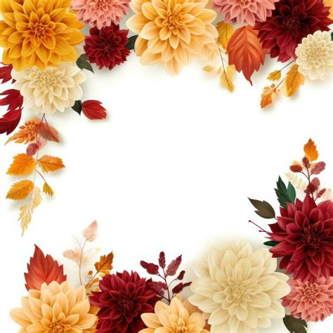 Fall Flower Border Stock Photos, Images and Backgrounds for Free Download