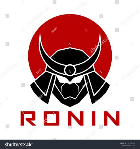 Ronin Samurai Circle Logo Design Icon Stock Vector (Royalty Free ...