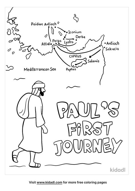 Free Paul's First Missionary Journey Coloring Page | Coloring Page Printables | Kidadl