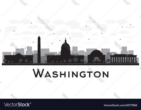 Washington dc city skyline Royalty Free Vector Image