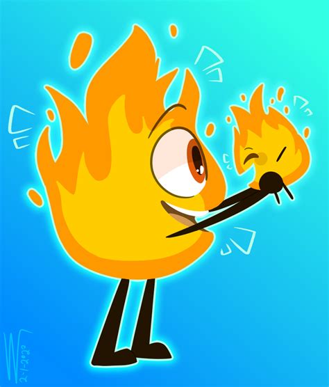 BFB Month 01 - Firey and Firey Jr. by RobotWolfgang on DeviantArt