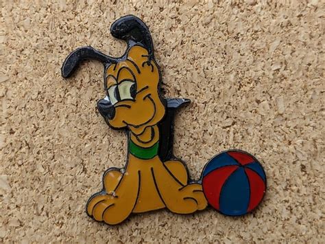 Vintage Disney's Baby Pluto the dog with ball enamel … - Gem