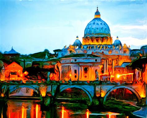 Vatican City At Night Photograph by Redub | Fine Art America