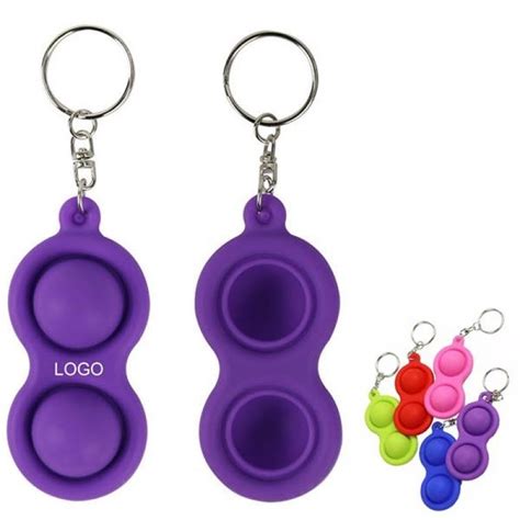 Push Pop Bubble Fidget Toy Key Ring